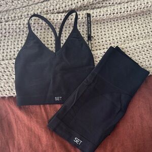SET Active Black Bra and shorts